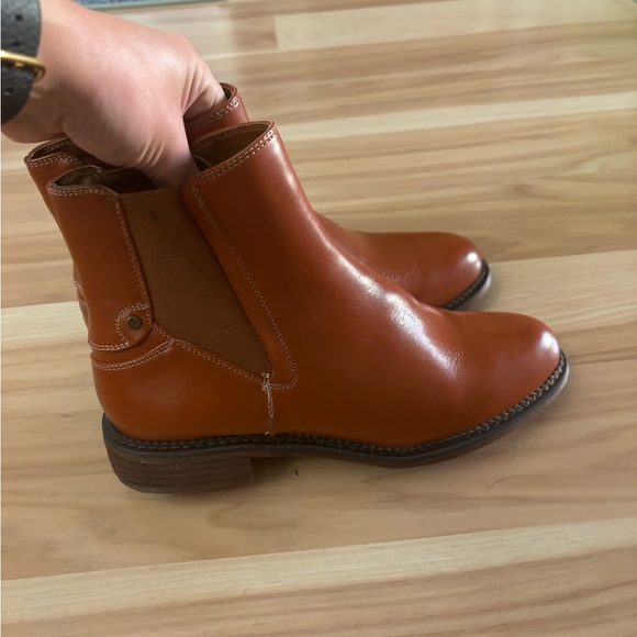 Franco Sarto Horrace Leather Bootie In Cognac Brown Size 6 New - Picture 8 of 9